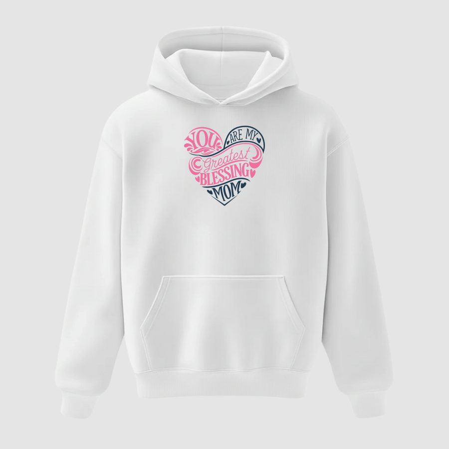 Hoodie Oversize Premium Erkek Beyaz